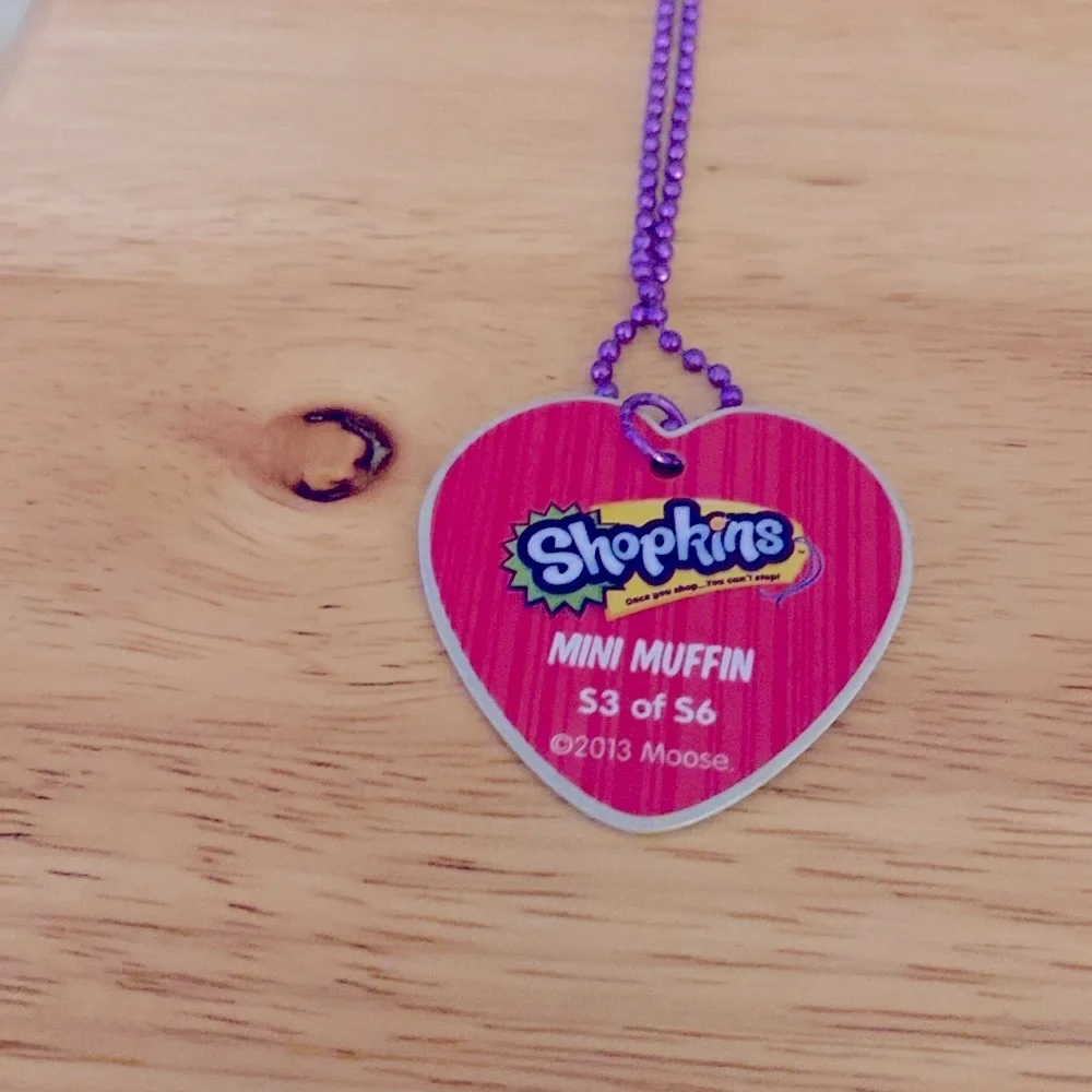Three Shopkins Charm Necklaces/Dog Tags